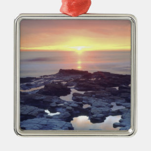 USA, Kalifornien, San Diego. Sunset Cliffs Gezeite Silbernes Ornament