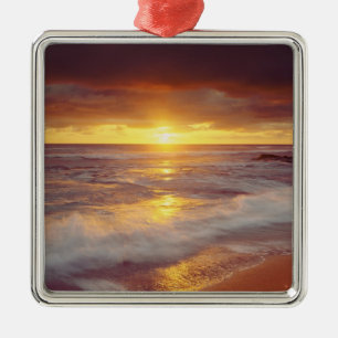 USA, Kalifornien, San Diego. Sunset Cliffs Strand Silbernes Ornament