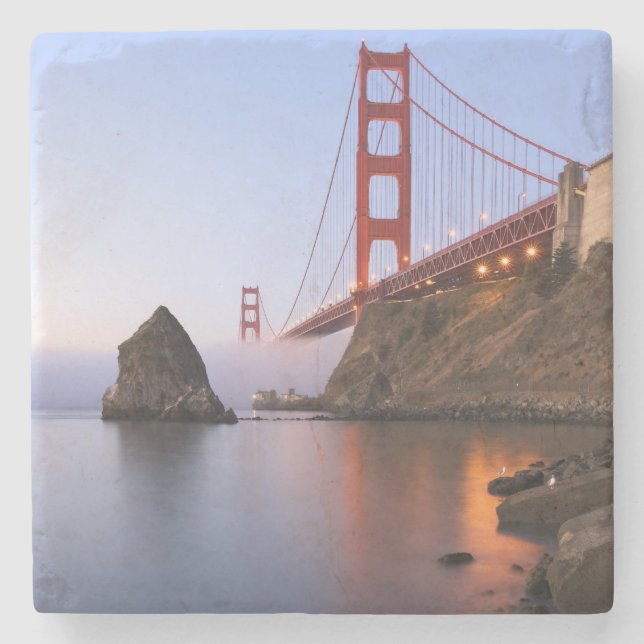 USA, Kalifornien, San Francisco. Goldenes Tor Steinuntersetzer (Vorderseite)