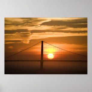 USA. Kalifornien. San Francisco. Sonnenuntergang Poster