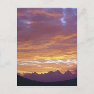 USA, Kalifornien, Sunset over Sierra Nevada Postkarte