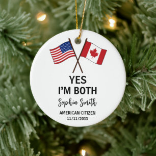 USA Kanada Doppelstaatsbürgerschaft Maßanfertigung Keramik Ornament