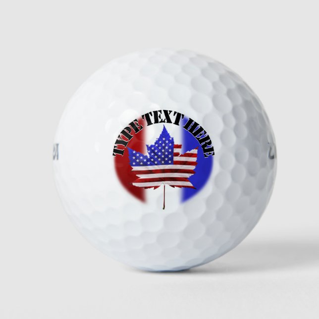 USA Kanada Golf Gift Custom USA Kanada Golf Balls Golfball (Vorderseite)
