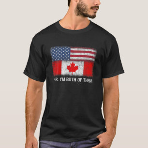USA Kanada Kanadische Flagge Doppelbürger Cit T-Shirt