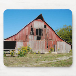 USA, Kansas, Alte rote Scheune Mousepad