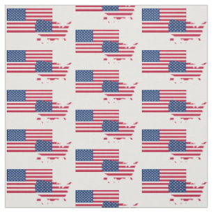 USA KARTE Amerikanische Flagge US FLAGGE Stoff