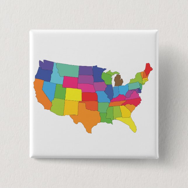 USA-Karte Button (Vorderseite)