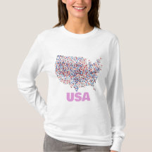 USA-Karte in Form von Sternen