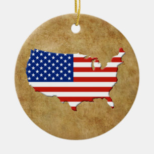USA-Karte Keramikornament