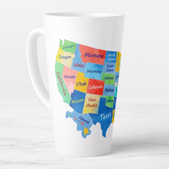 USA KARTE MILCHTASSE (Linke Ecke)