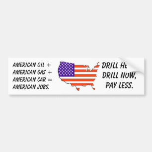 USA-Karteflagge, amerikanisches Öl +Amerikanisches Autoaufkleber