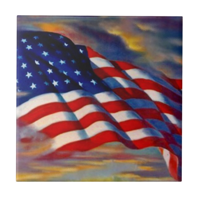 USA kennzeichnen alten Ruhm Wolken-in der Fliese (Vorderseite)