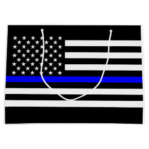 USA kennzeichnen das dünne Blue Line-Thema Große Geschenktüte