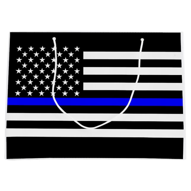USA kennzeichnen das dünne Blue Line-Thema Große Geschenktüte (Vorderseite)