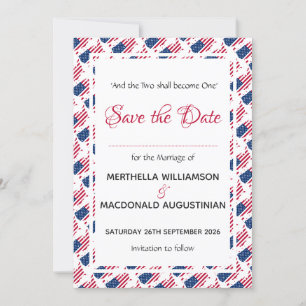 USA KENNZEICHNEN die PATRIOTISCHE christliche Save The Date