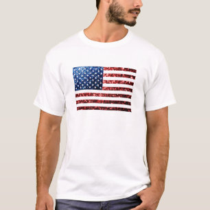 USA kennzeichnen die roten u. blauen T-Shirt