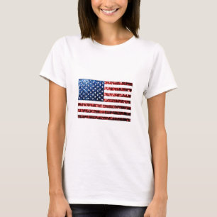 USA kennzeichnen die roten u. blauen T-Shirt