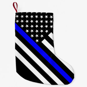 USA kennzeichnen dünnes Schwarzweiss-Blue Line Kleiner Weihnachtsstrumpf