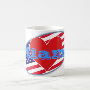 USA kennzeichnen i-Liebe Miami Kaffeetasse