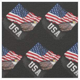 USA kennzeichnen mit Weißkopfseeadler Juli 4. Stoff