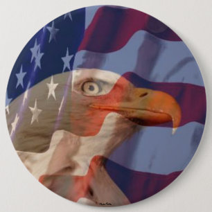 USA kennzeichnen mit Weißkopfseeadler-Knopf Button