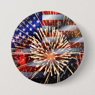 USA kennzeichnen und Feuerwerke Button