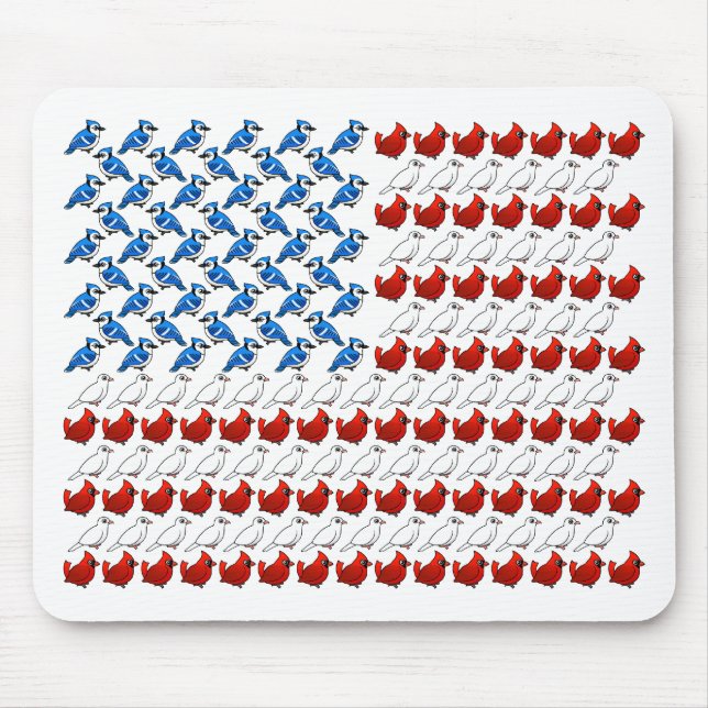 USA kennzeichnet gemacht von den Vögeln Mousepad (Vorne)