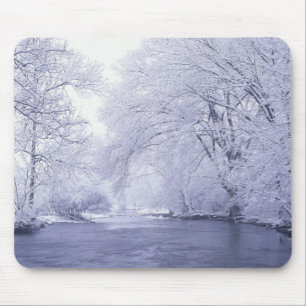 USA, Kentucky, Louisville. Schnee bedeckt Mousepad