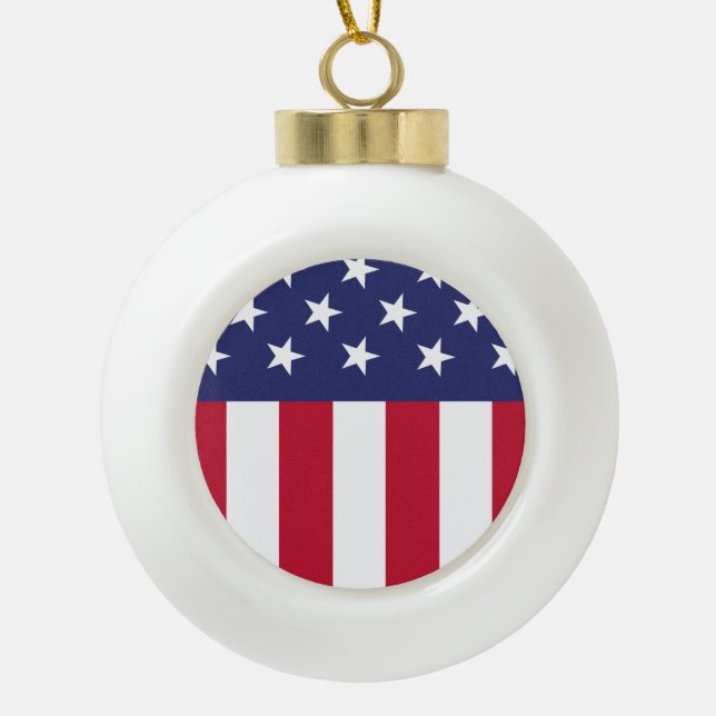 USA KERAMIK Kugel-Ornament (Vorderseite)