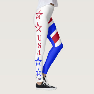 USA Klassisch farbenfroh rot weiß und blau Leggings