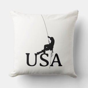 USA-Kletter-Silhouette Minimalistischer Dekor Kissen