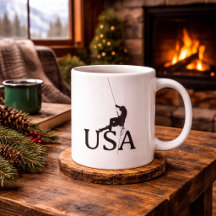 USA Klettern Silhouette Minimalistisches Design