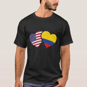 USA Kolumbien Flaggenstaat Herz Kolumbianische Lie T-Shirt