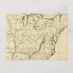 USA-Kontur Postkarte