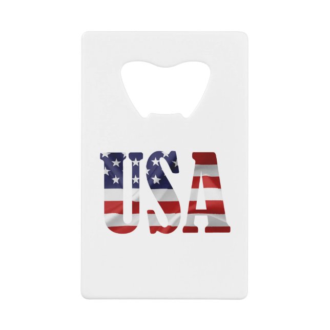 USA KREDITKARTENFLASCHENÖFFNER (Vorderseite)