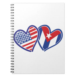 USA Kuba Liebe Hearts Notizblock
