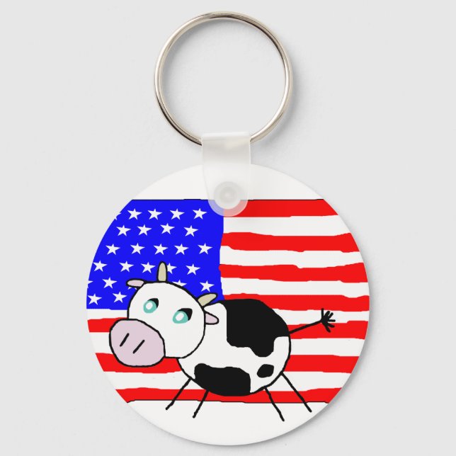USA Kuh-Schlüsselanhänger Schlüsselanhänger (Vorderseite)