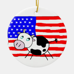 USA-Kuh-Verzierung Keramik Ornament