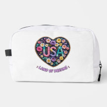 USA Land of Dreams Florale Stickerei Kunst