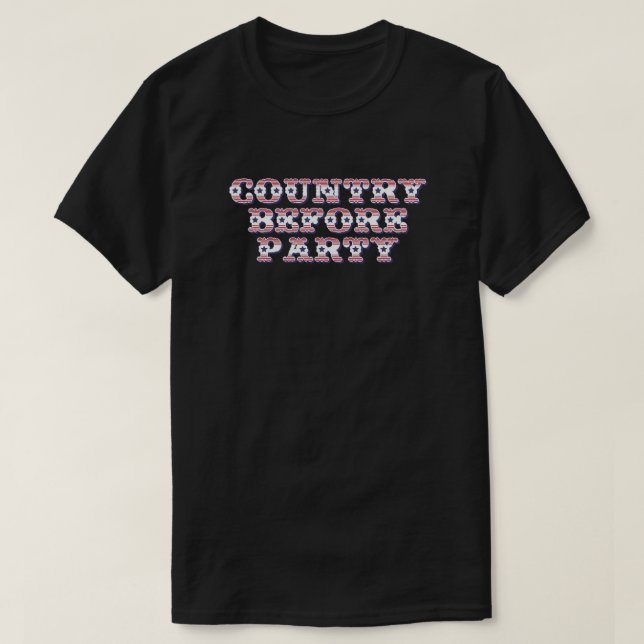 USA Land vor Party T-Shirt (Design vorne)