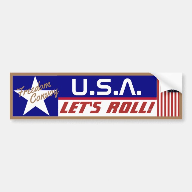 USA Lasst uns fortfahren! Autoaufkleber (Vorne)