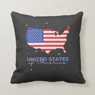 USA Letting American Flag T - Shirt Kissen