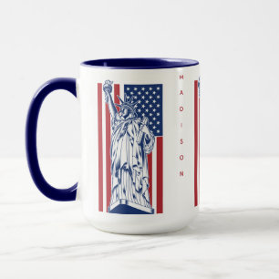 USA Liberty nom personnalisé tasses