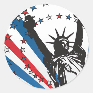 USA Liberty Runder Aufkleber