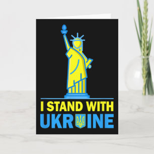 Usa Liberty Ukraine T-Shirt Ich stehe hinter der U Karte