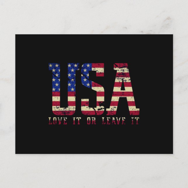 USA Liebe IT oder Verlass IT Postkarte (Vorderseite)