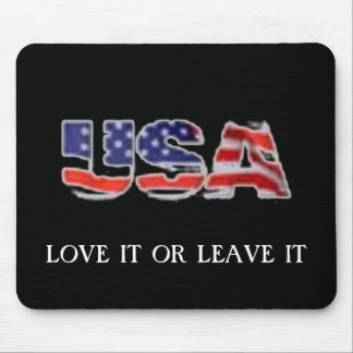 USA-Liebe verlässt es oder es Mousepad