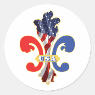 USA-Lilie Runder Aufkleber