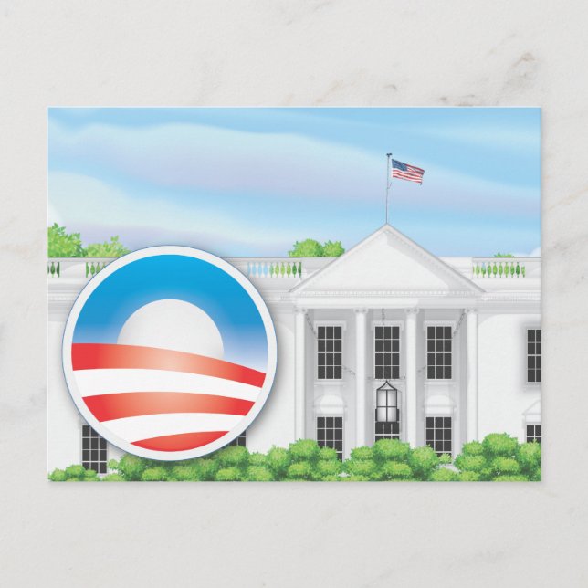 USA-Logo für die Wahl 2012 Postkarte (Vorderseite)