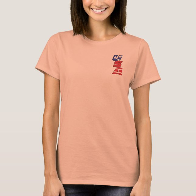 USA Logo Women's Nike Dri-FIT Pink Polo Shirt (Vorderseite)